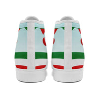 Personalized Italian Heritage High Tops Sneakers, Custom  Stylish & Breathable Patriotic Shoes, Canvas Streetwear