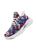 Personalized America Flag Sneakers, Custom Breathable and Pride Walking Shoes, Patriotic Sports Shoes