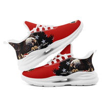Personalized USA Flag Print Sneakers, Custom Patriotic and Pride Walking Shoes, Unisex Sports Shoes