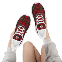 Personalized Scottish Design Sneakers, Custom Vintage Plaid Breathable Shoes, Unisex Scottish-Inspired Footwear
