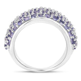 4.22 Carat Genuine Tanzanite .925 Sterling Silver Ring