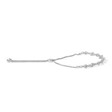 14K Yellow Gold Plated .925 Sterling Silver Diamond Accent Heart and Wave Link Bolo Bracelet (I-J Color, I2-I3 Clarity) - 6" to 9" Adjustable