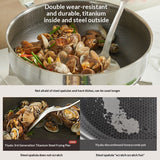 Home-use Flat-bottomed Genuine Titanium Non-stick Frying Panno Coating Required