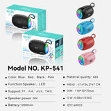 KP-541 Best-selling Bluetooth Speaker Stylish Portable High-Quality Audio With Deep Bass Supports Memory Card Playback In Stock