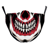 Wanfestival Skull Clown Digital Printing Double-layer Dust Mask