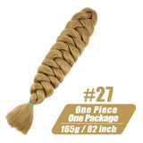 Womens Multi-colored Long Braided Ponytail