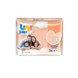 Uni Baby Family Wet Wipes Gentle Cleansing 3x52 Pack