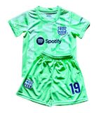 Lamine Yamal Green Kids Barcelona Soccer Jersey Kit