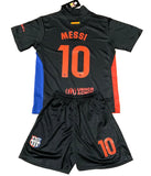Lionel Messi Away Black Barcelona Soccer Jersey Kids Toddler & Youth Sizes