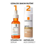 La Roche Posay Anthelios Age Correct Daily Tinted Cream SPF50+ - Tinted Sunscreen Cream for Anti-Aging & Sensitive Skin