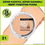 Maybelline Superstay: 24H Hybrid Powder Foundation - Vegan, Water Resistant, Matte Finish & Flawless Coverage