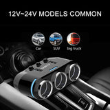 12V-24V Car splitter Cigarette Lighter Socket Plug Dual USB Charger Adapter