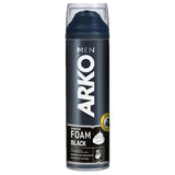 Arko Men Black Gel Shaving Gel for Men - 200ml Activated Charcoal Dual-Purpose Formula