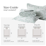 Kasentex Lightweight Floral Quilt Set Twin/Queen/King - Soft All Season Bedspread Coverlet, Green & White Botanical