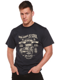 Burn Rubber Men's Bamboo Viscose/Organic Cotton Short Sleeve Graphic T-Shirt