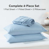Kasentex Lightweight Sheet Set Full/Queen/King - Breathable Deep Pocket Bed Sheets with Pillowcases