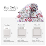 Kasentex Reversible Lightweight Floral Quilt Set - Soft All Season Bedspread Coverlet