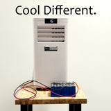 24V Pure DC Portable, Battery/Solar Air Conditioner & Heater (heat pump, 12,000 BTU/h)