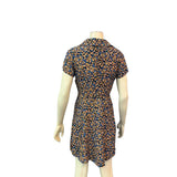 Calvin Klein Multicolor Floral Print Button Front Short Sleeve Mini Dress