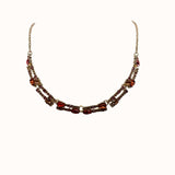 Inc Rose Gold-Tone Multi-Crystal Lariat Necklace