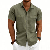 American-style Casual Loose-fit T-shirt With Two Pockets