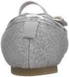 Kids Carters Girls Bigbow5 Fabric Pull On Ballet, Silver, Size Toddler 6.0