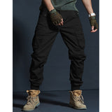 Mens Slim-fit Multi-pocket Work Trousers
