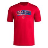 adidas Mens Short Sleeve Pre-Game T-Shirt Team Power Red/Fc Dallas 3X-Large