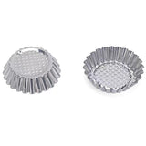 Stainless Steel Egg Tart Cake Mold Cups With Lace Edges For Coconut Egg Tarts