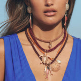 Ocean Wind Hand-knit Necklace