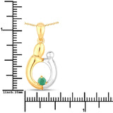 0.17 Carat Genuine Emerald .925 Sterling Silver Pendant