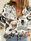 New Womens Long-sleeve Striped Shirt