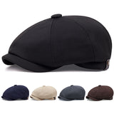 Mens British-Style Retro Casual Octagonal Cap