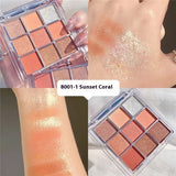 Fashion Personality Acrylic Nine Colors Eye Shadow Plate