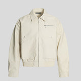Retro Washed Distressed Leather Loose-Fit Casual All-Match Lapel Jacket Top
