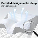 Ergonomic Memory Foam Neck Pillow – Slow Rebound, Back & Side Sleeper