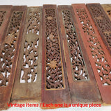 Solid Wood Carved Window Screen Hanging Panel Made From Old Wooden Planks