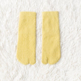 Women's Fleece-lined Thermal Winter Toe Socks Mid-calf Thick Warm