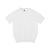 Pure Cotton Yarn Knitted Men's Short-sleeved T-shirt Round Neck