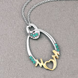 0.15 Carat Genuine Emerald .925 Sterling Silver Pendant