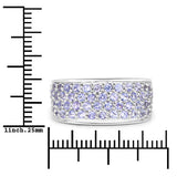 1.42 Carat Genuine Tanzanite .925 Sterling Silver Ring
