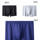 Men's High-waisted Pure Cotton Plus Size Loose Deep-crotch Cotton Breathable Boxer Shorts