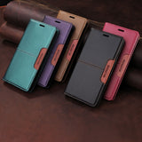 Anti-theft Card-Slotted Business Leather Case Light Luxury Skin-Feel Phone Case
