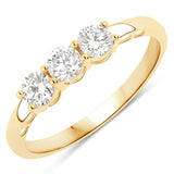 0.51 Carat Genuine Lab Grown Diamond 14K Yellow Gold Ring