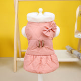 Pet Dog Clothes Small Dog Butterfly Cotton-padded Dress