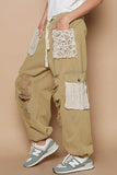 POL Crochet Patch Distressed Washed Jeans