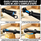 Magnetic Expandable Bottle Opener 3-in-1 Multi-Tool