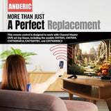Anderic Substitute For Channel Master CM7500XRC2 Digital TV Tuner Converter Remote Control [RRCM7500]