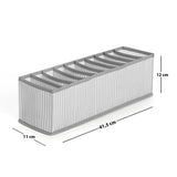 Ocean Home Drawer Organizer - 16.34 x 4.33 x 4.72 inches, Stylish Gray Striped Design for Home Organization
