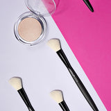 Mixup Professional Angled Blush and Highlighter Brush P733 - Vegan Makeup Tools for Precise Application